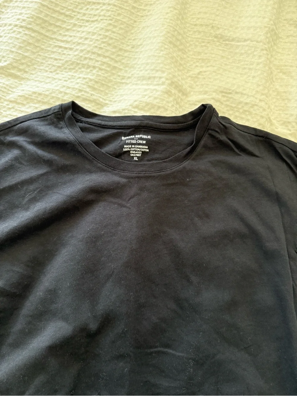 Banana Republic Black Short-Sleeve Crewneck Tee